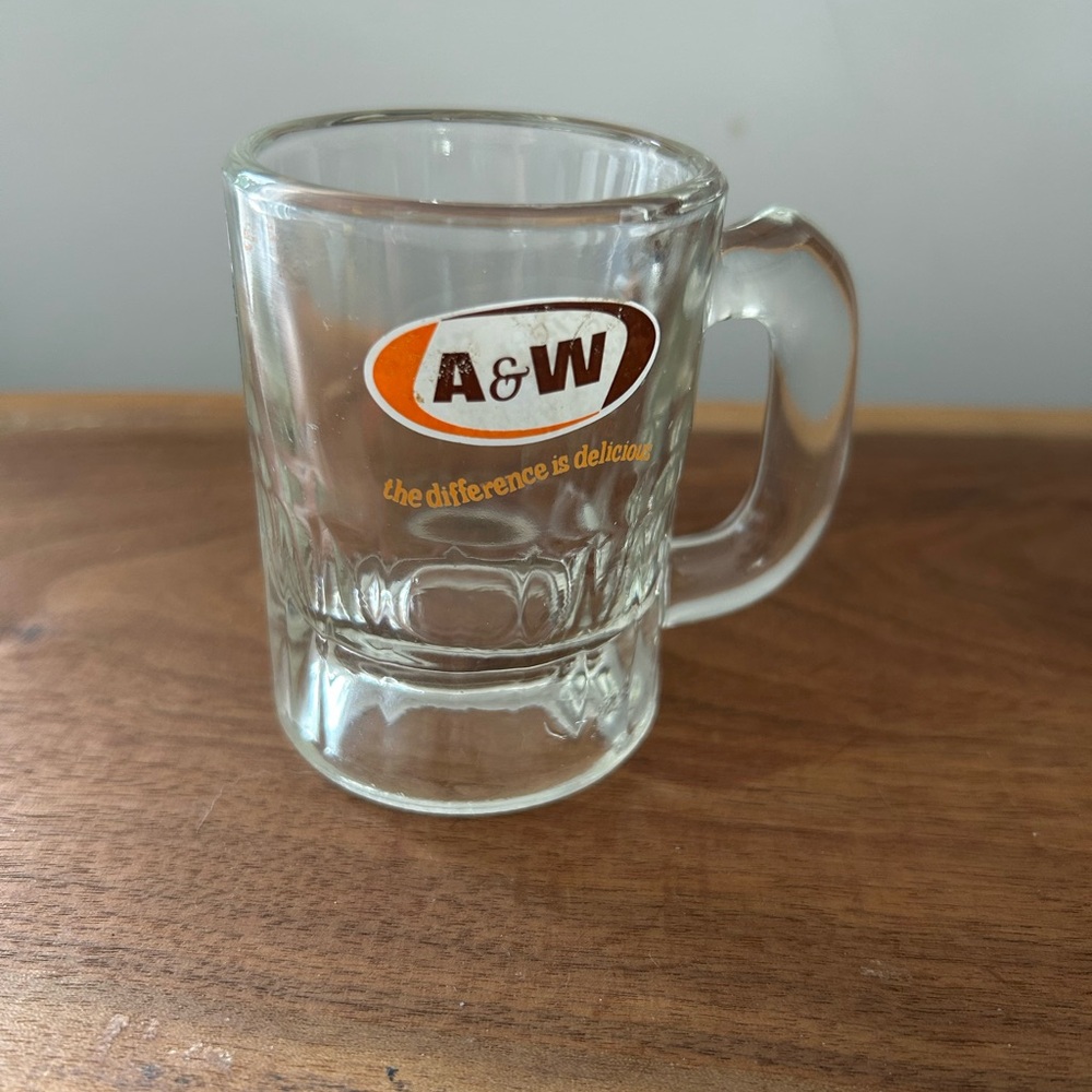 A&W miniature Glass Mug/shot glass root beer